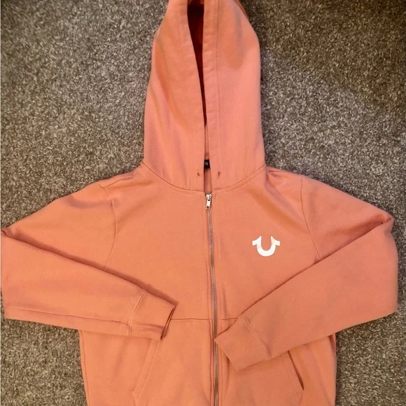 🧡5 for $20🧡 True Religion Orange Zip-Up Hoodie - Picture 6 of 9